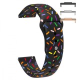 Cumpara ieftin Curea silicon, compatibila Huawei Watch Fit 2, cu adaptor dedicat, Coal Confetti
