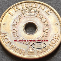 Moneda istorica 1 COROANA - NORVEGIA, anul 1949 *cod 3534 A = EROARE BATERE!