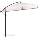 Umbrela de gradina cu brat lateral banana, cu husa, 300cm, bej Household NewTrend