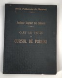 Carte veche Constructii Arhitectura Ion Ionescu Caet defiguri la cursul de poduri Caiet scris de mana Lipsa pagini