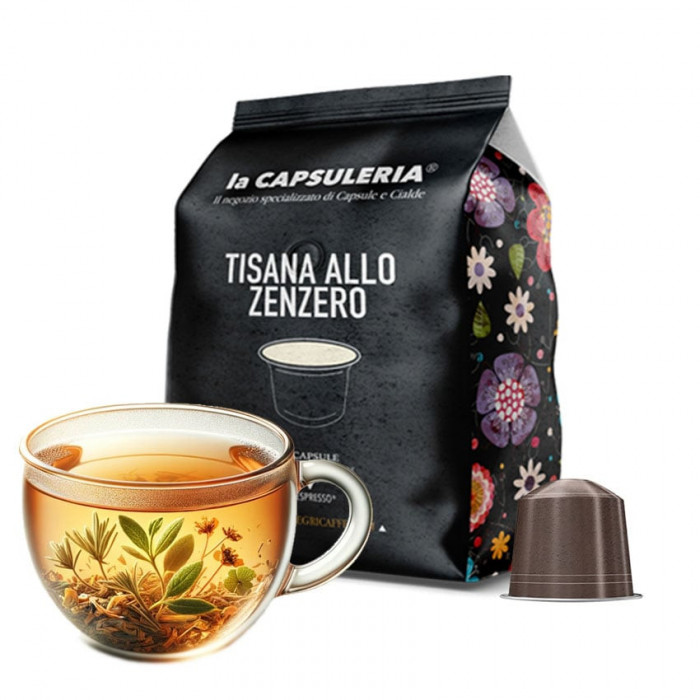 Ceai de Ghimbir, 100 capsule compatibile Nespresso, La Capsuleria