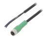 Cablu Conectare PHOENIX CONTACT M8 3 Pini, 5m, PVC, Mama Dreapta, Negru