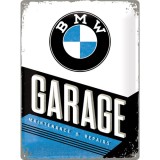 Placa metalica - BMW - Garage - 30x40 cm, Nostalgic Art Merchandising