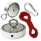 Magnet neodim tip oala 240 Kg pentru ridicat cu carlig inelar rotativ KD10416 Kraftdele