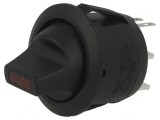 &Icirc;ntrerupător Rocker ON-OFF cu LED Negru 6A/250V
