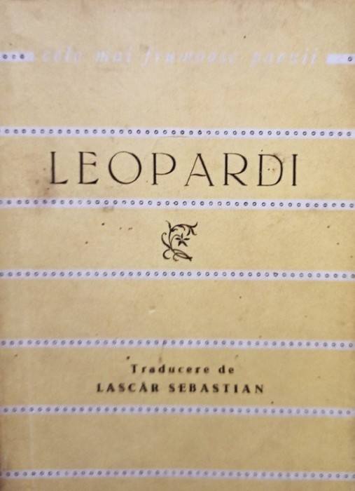 Leopardi - Versuri (Editia: 1963)