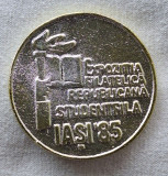 Medalia Expozitia filatelica republicana STUDENTFILA - Iasi 1985 medalie RSR