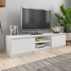 vidaXL Dulap TV, alb extralucios, 140x40x35,5 cm, lemn prelucrat 800654