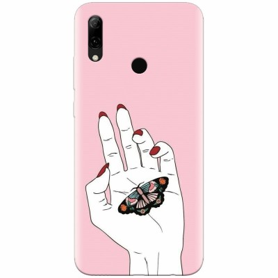 Husa silicon pentru Huawei P Smart 2019, Butterfly In Hand foto