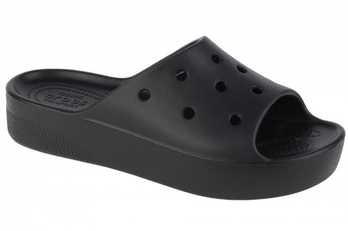 Papuci flip-flop Crocs Classic Platform Slide 208180-001 negru