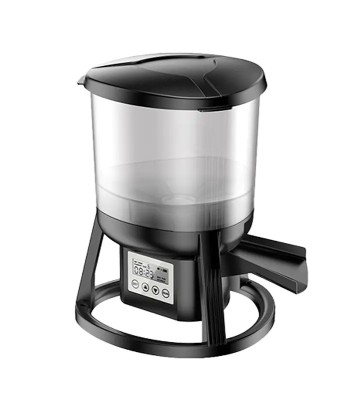 Hranitor automat pentru iaz SunSun CFF-106 &amp;ndash; 6L, programabil, rezistent la intemperii, alimentare cu baterie foto