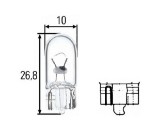 Bec auto W5W Osram 24V; T10 5W; original; W2.1x9.5d; 2845, 10 buc la cutie