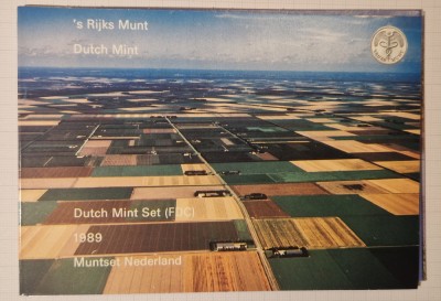 Set Monede Olanda Netherlands 1989, 6 monede si un jeton foto