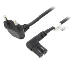 Cablu Alimentare 1m IEC C7 - CEE 7/16 Unghiular