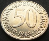 Moneda 50 DINARI / DINARA - RSF YUGOSLAVIA 1988 *cod 1531 = MODELUL MARE - A.UNC, Europa