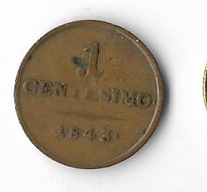 Moneda 1 centesimo 1843 - Lombardia foto