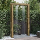 vidaXL Duș exterior natural 137 x 23 x 226 cm Lemn de pin tratat 886343