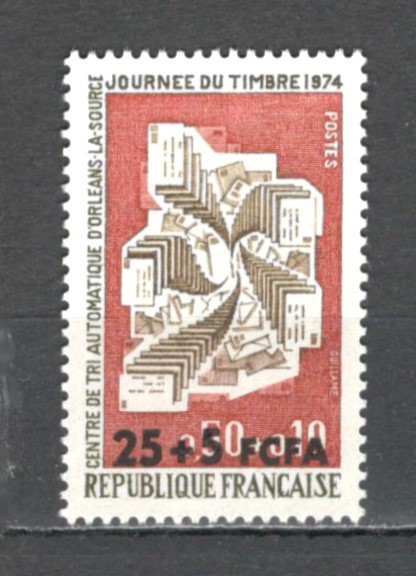 Reunion.1974 TIMBRE FRANTA:Ziua marcii postale-supr. SR.237