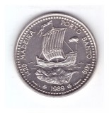 Moneda Portugalia 100 escudos 1989 Madeira si Porto Santo, stare foarte buna, Europa, Cupru-Nichel