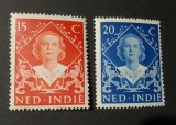 India Olandeză (Nederlands-Indi&euml;) 1948 &ndash; Serie completă Regina Juliana &ndash; 2 timbre neștampilate-A40