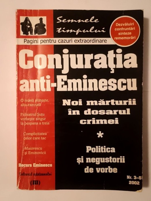 Conjurația anti-Eminescu (3-5/2002) (c&acirc;teva file tipărite invers)