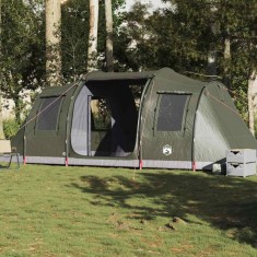 vidaXL Cort camping tunel pentru 4 persoane verde măsliniu impermeabil 4009413