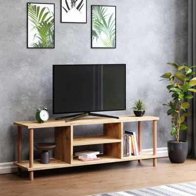 Masa TV Eroskobing 43x120x29 cm efect lemn [en.casa] HausGarden Leisure foto