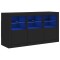 Dulap cu lumini LED, negru, 123x37x67 cm