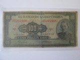 Rara! Columbia 100 Pesos Oro 1965 in stare slaba,bancnota din imagini
