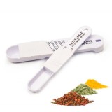 Linguri Masurare Ajustabile ABS, Set 2 buc, 16cm, Alb - Lingurite Precise Bucatarie, Dozaj Ingrediente, Economie Spatiu