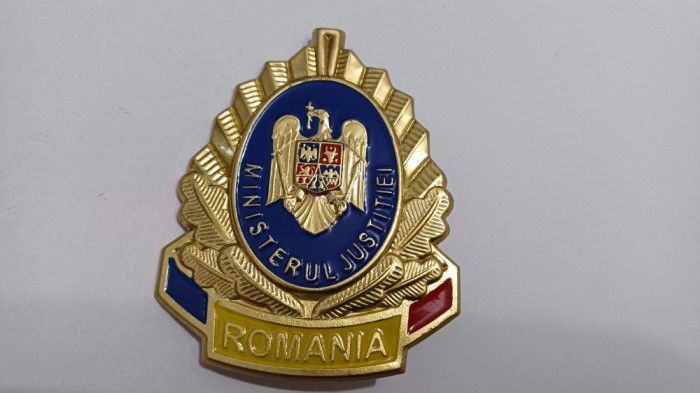 Emblema coifura/Insigna/Cuc cascheta-Ministerul Justitiei 2