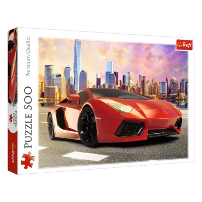 Puzzle pentru Adulți, Trefl, 500 de Piese, Imagine Lamborghini Roșu foto