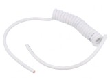 Cablu Spirale Alb PUR 0.2-0.8m 300V 6x0.15mm2