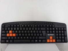 Tastatura Multimedia Rotech cu butoane portocalii foto