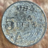 Moneda 5 Lei 1942 Zinc - Numismatică Rom&acirc;nia, Colecție