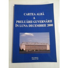 CARTEA ALBA A PRELUARII GUVERNARII IN LUNA DECEMBRIE 2000