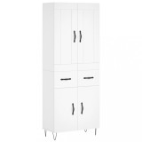 Cumpara ieftin Dulap inalt, alb, 69,5x34x180 cm, lemn compozit