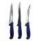 Set profesional de macelarie, filetat, transat, injunghiat, dezosat, otel carbon, 3 cutite