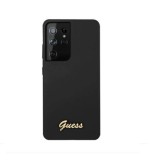 Husa Originala Guess Samsung S21 Ultra - GUHCS21LLSLMGBK, Negru, Silicon