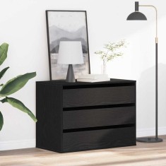 vidaXL Comodă cu sertare Stejar negru 80 x 41 x 58 cm Lemn compozit
