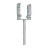 Papuc reazem din tabla de otel zincat, cu tija, 91 x 60 x 125 mm