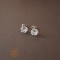 Cercei Unisex cu Cristal Zirconia Alb - Argint 925, 7 mm