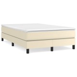 Cumpara ieftin Cadru de pat cu arcuri, crem, 120x200 cm, piele ecologica