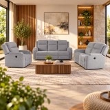 Set canapele relax electrice pentru living,3+2+1 locuri,cu reglare prin buton pentru pozitie confortabila,suporturi pentru picioare ajustabile,por
