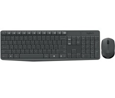 KIT wireless LOGITECH, tastatura wireless multimedia + mouse wireless 3 butoane, black, &quot;MK235&quot; &quot;920-007931&quot; (timbru verde 0.8 lei)