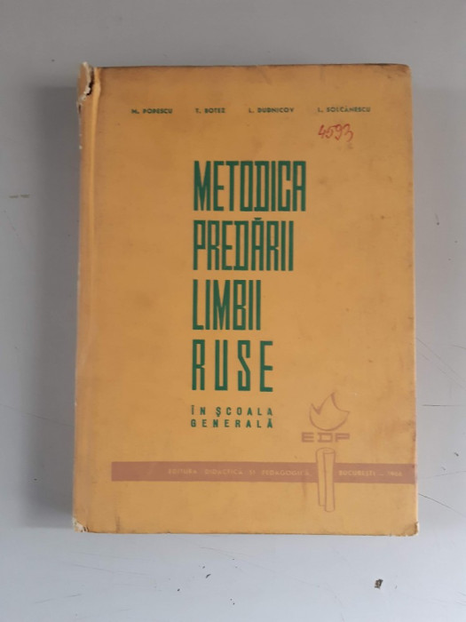 Metodica predarii limbii ruse - M.Popescu , T.Botez