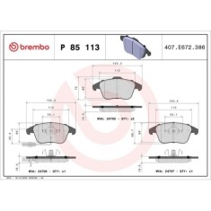 Placute frana Audi A4 B8 (8k2) 08.07-06.17, A5 (8t3) 06.07-01.17, A5 (8f) 02.09-01.17, Fata, Brembo