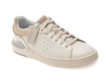 Cumpara ieftin Pantofi sport CLARKS albi, COURTLITE 2 RUN, din piele naturala