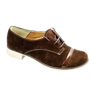 Pantofi dama casual din piele naturala (Intoarsa) - MINAM foto