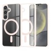 Husa Magsafe Techsuit Pro Roz Samsung Galaxy S24 S921, Protectie Zgarieturi, Socuri